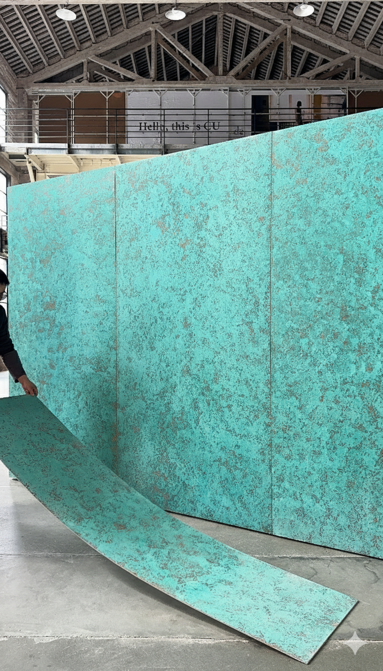 Golden Painting Board installed as luxury feature wall in high-end space